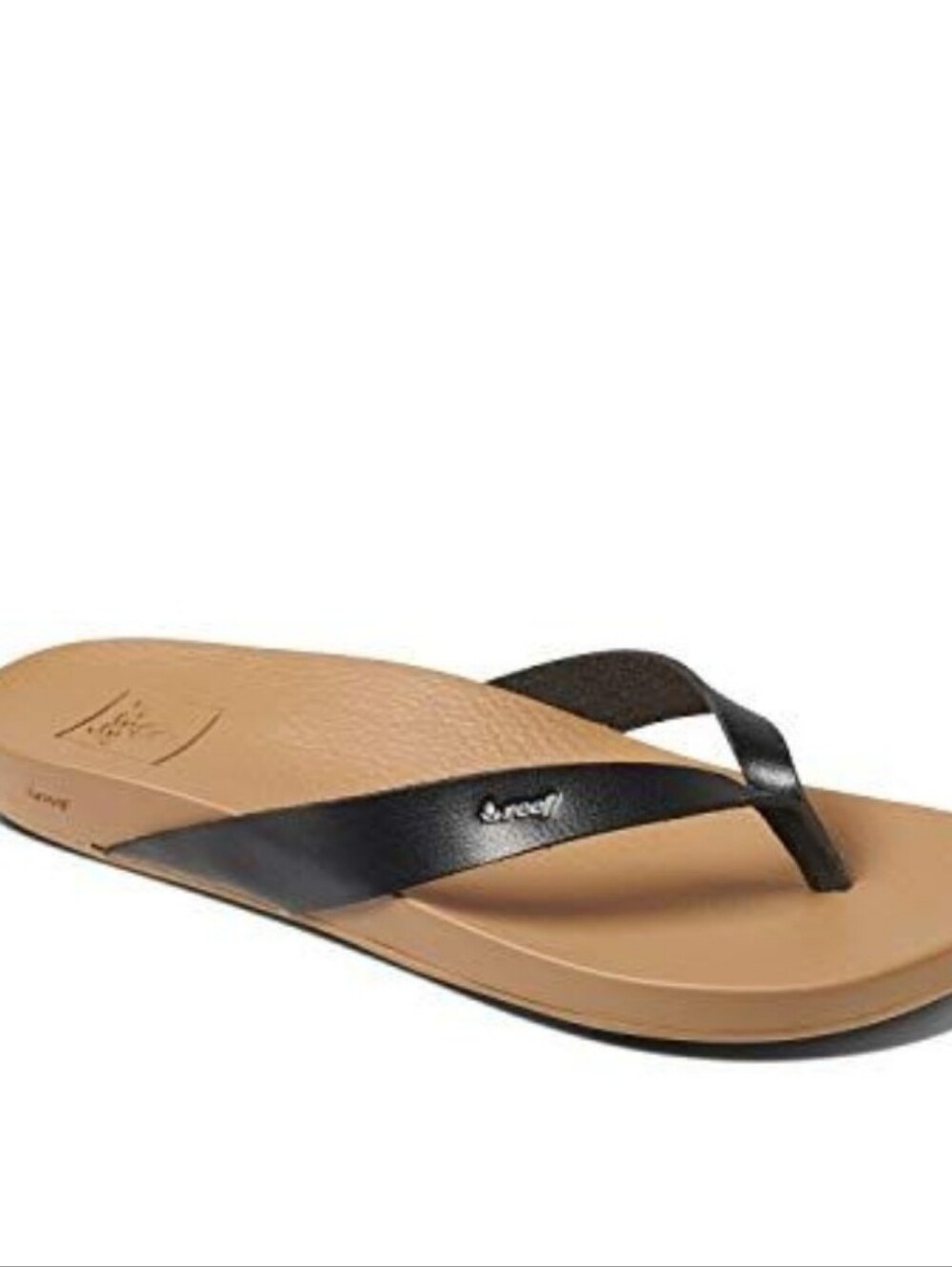 Reef Cushion Court Flip-Flop Sandals- Black/Natural